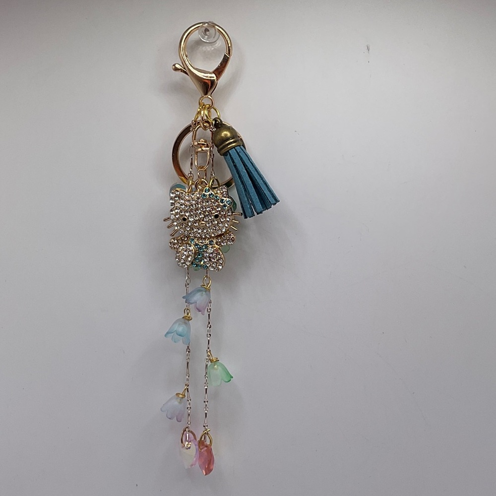 Hello Kitty handcrafted bag charm NWT